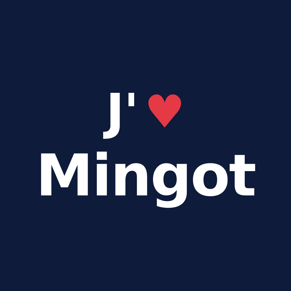 T-shirt personnalisé Mingot — design J'aime Mingot