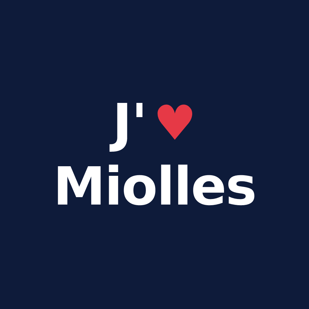 T-shirt personnalisé Miolles — design J'aime Miolles