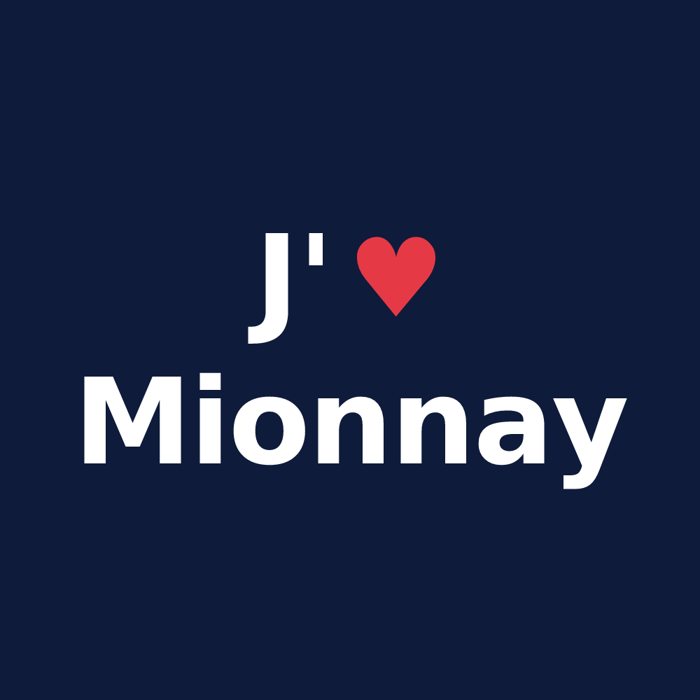 T-shirt personnalisé Mionnay — design J'aime Mionnay