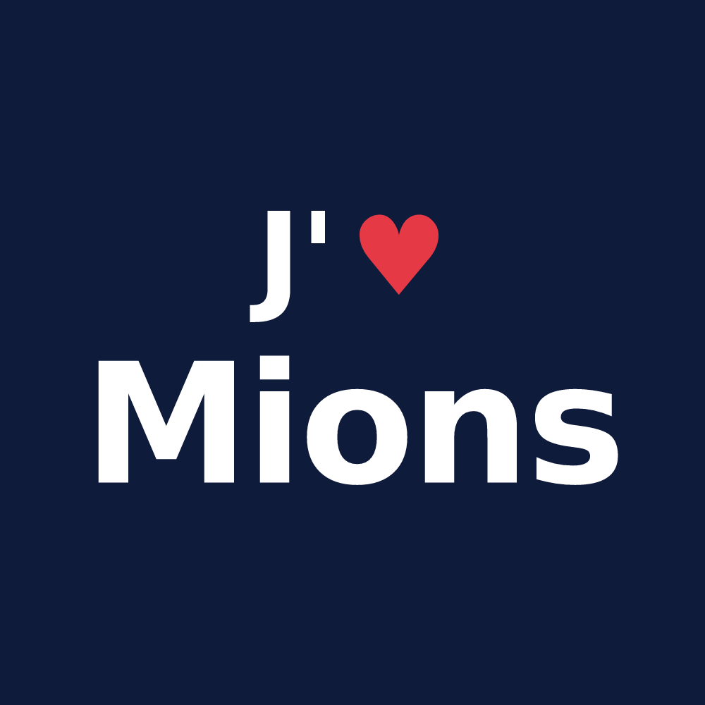T-shirt personnalisé Mions — design J'aime Mions