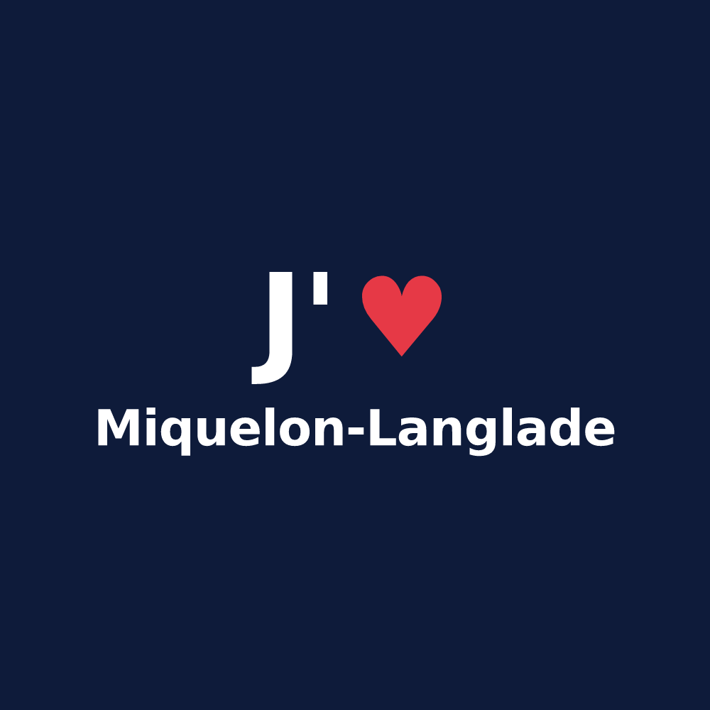 T-shirt personnalisé Miquelon-Langlade — design J'aime Miquelon-Langlade