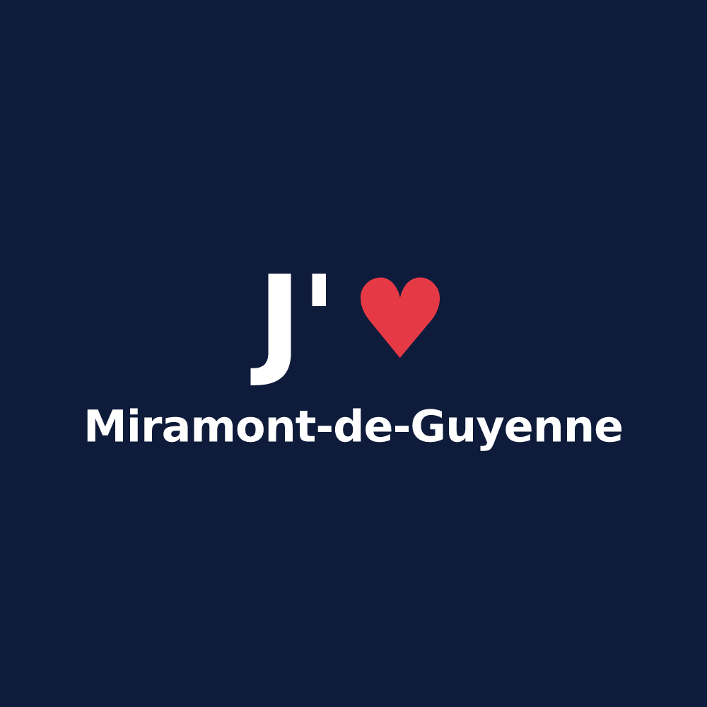 T-shirt personnalisé Miramont-de-Guyenne — design J'aime Miramont-de-Guyenne