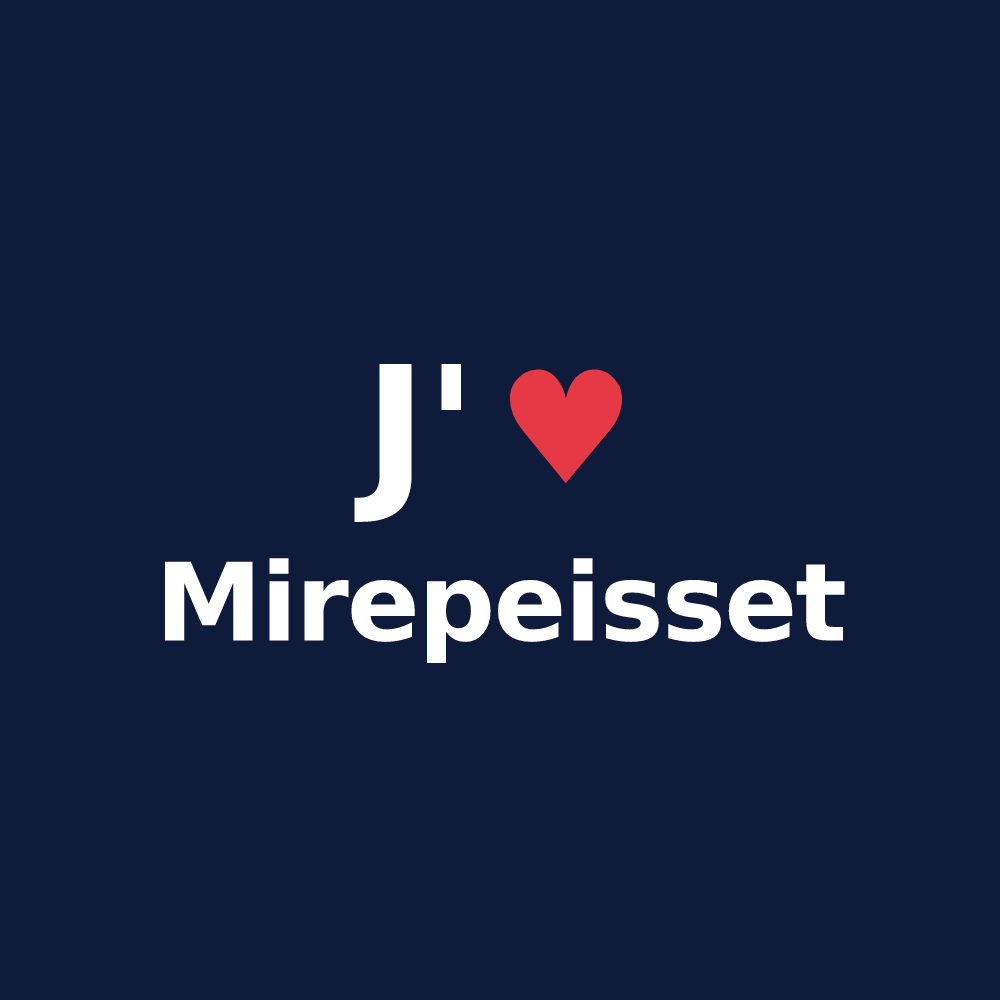 T-shirt personnalisé Mirepeisset — design J'aime Mirepeisset