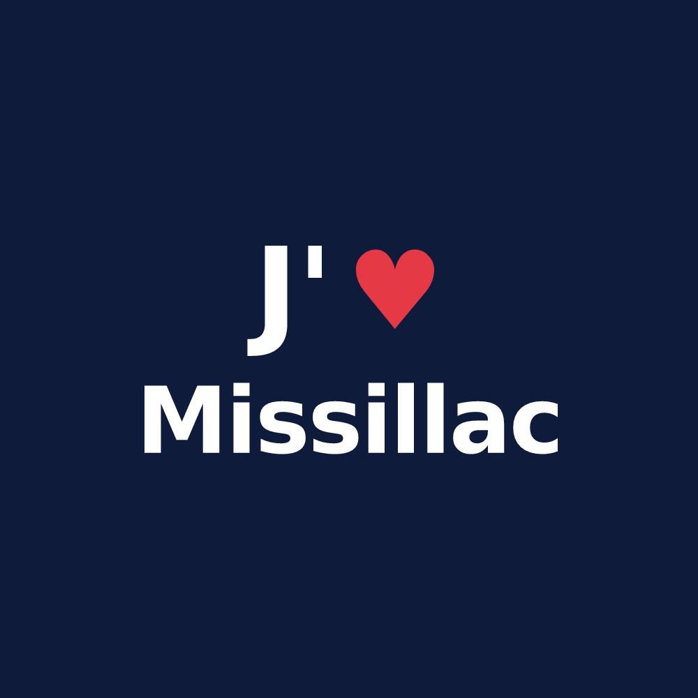 T-shirt personnalisé Missillac — design J'aime Missillac