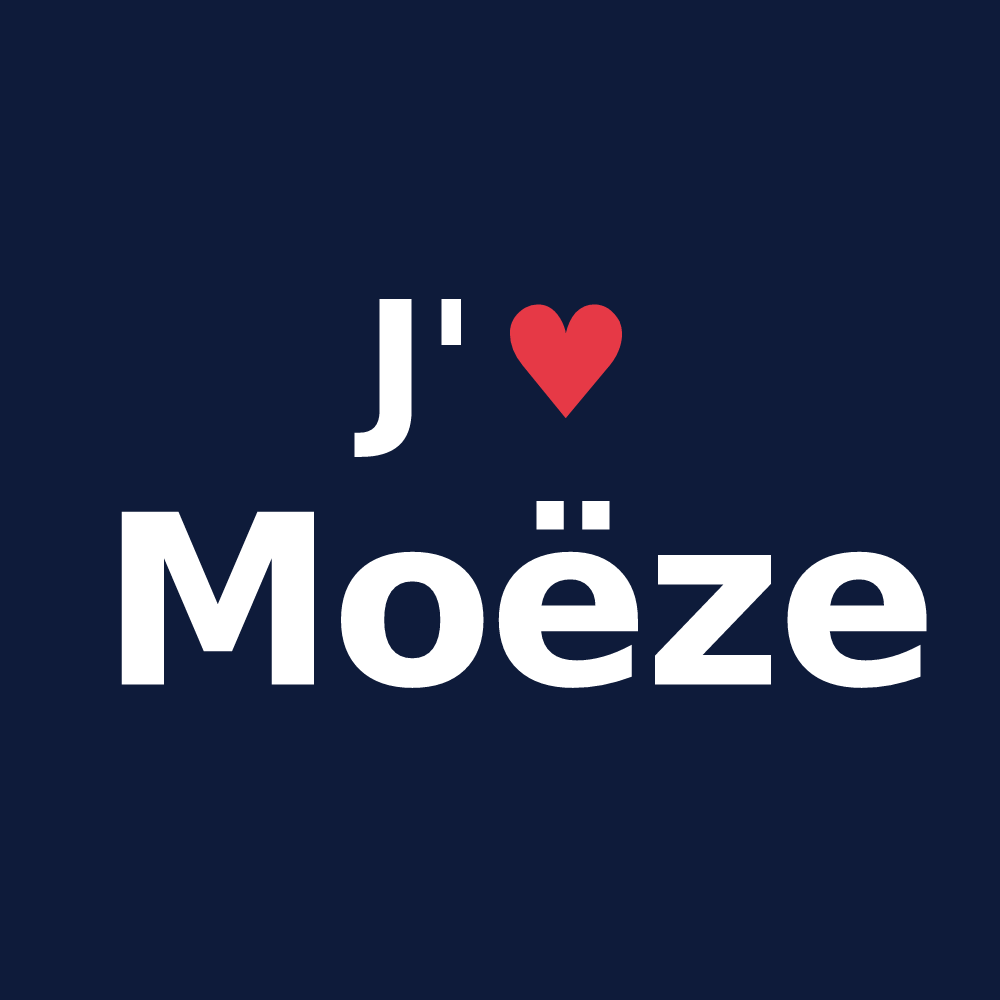T-shirt personnalisé Moëze — design J'aime Moëze