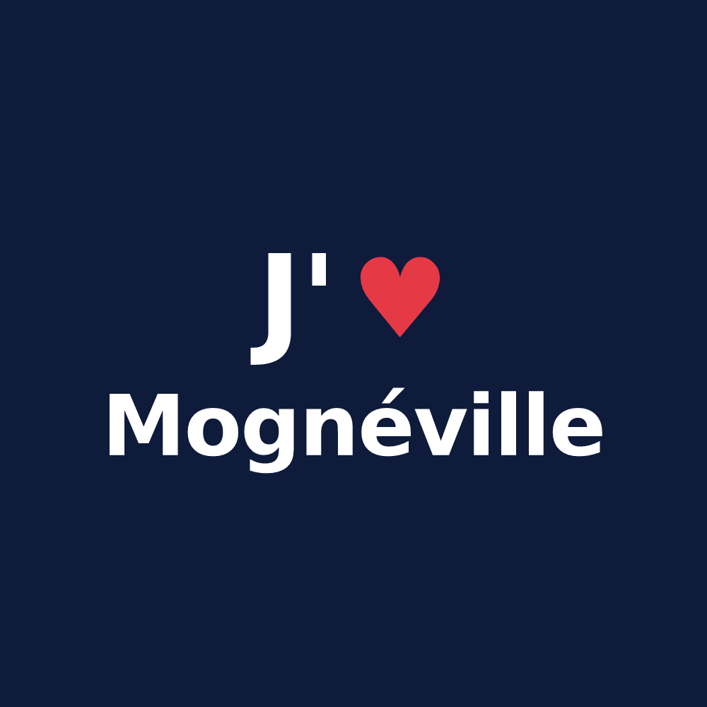 T-shirt personnalisé Mognéville — design J'aime Mognéville