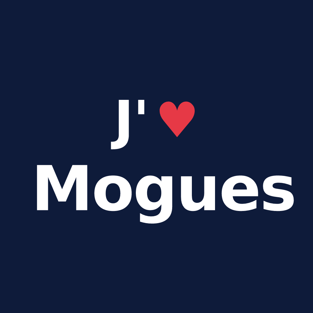 T-shirt personnalisé Mogues — design J'aime Mogues