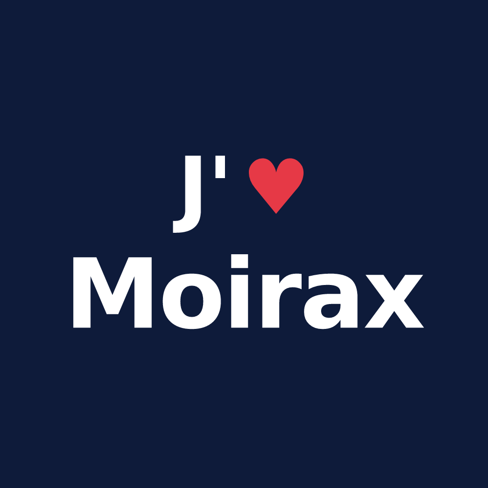 T-shirt personnalisé Moirax — design J'aime Moirax