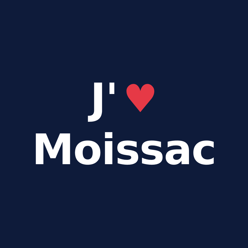 T-shirt personnalisé Moissac — design J'aime Moissac