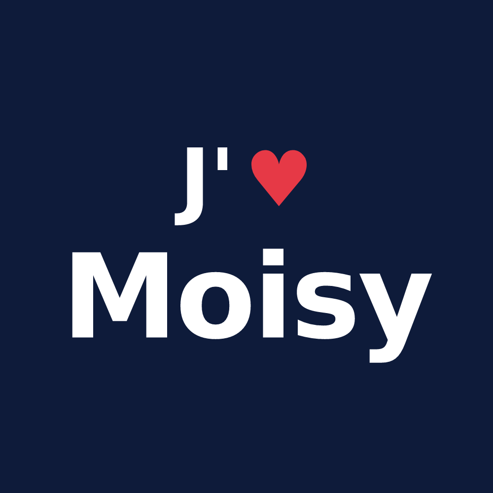 T-shirt personnalisé Moisy — design J'aime Moisy