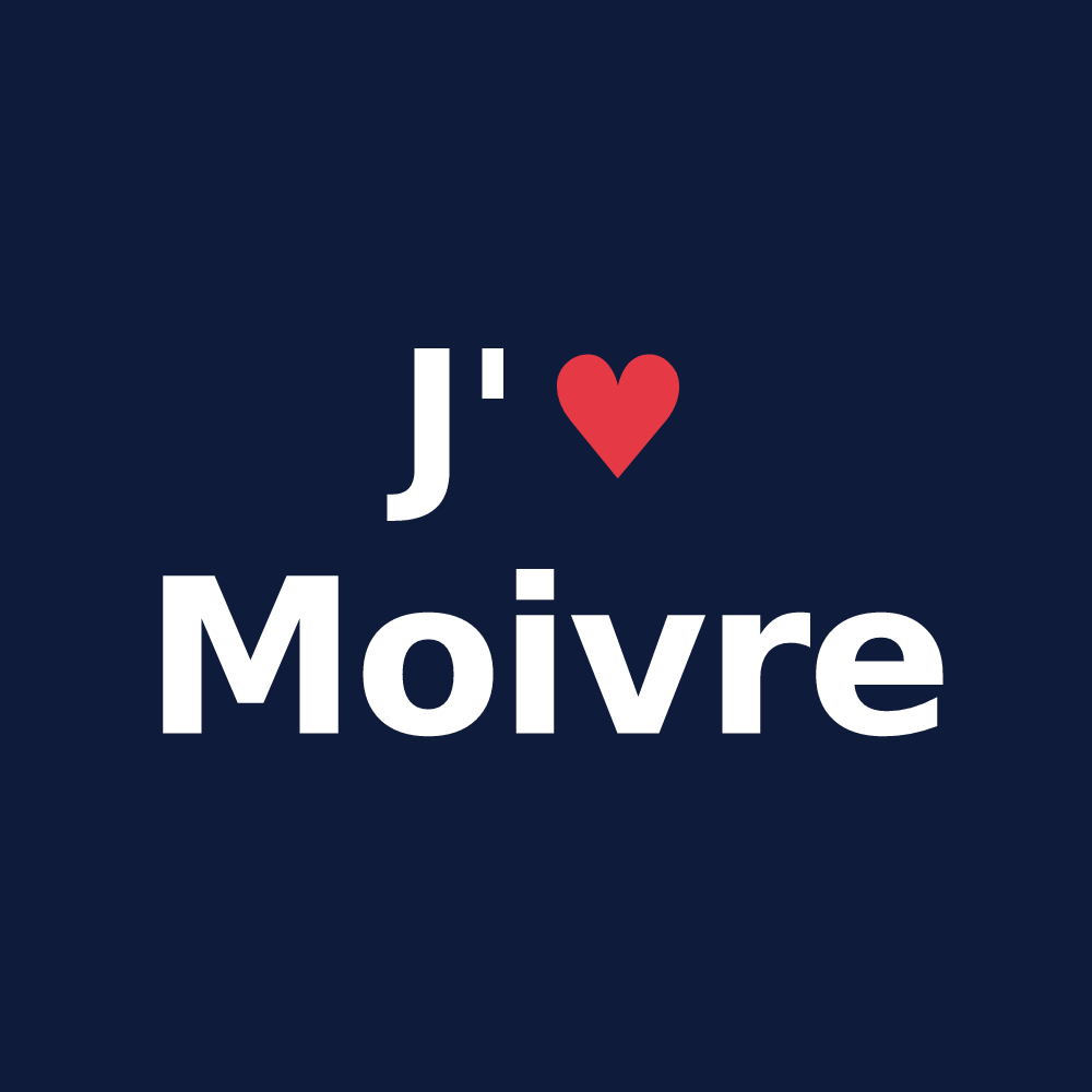 T-shirt personnalisé Moivre — design J'aime Moivre