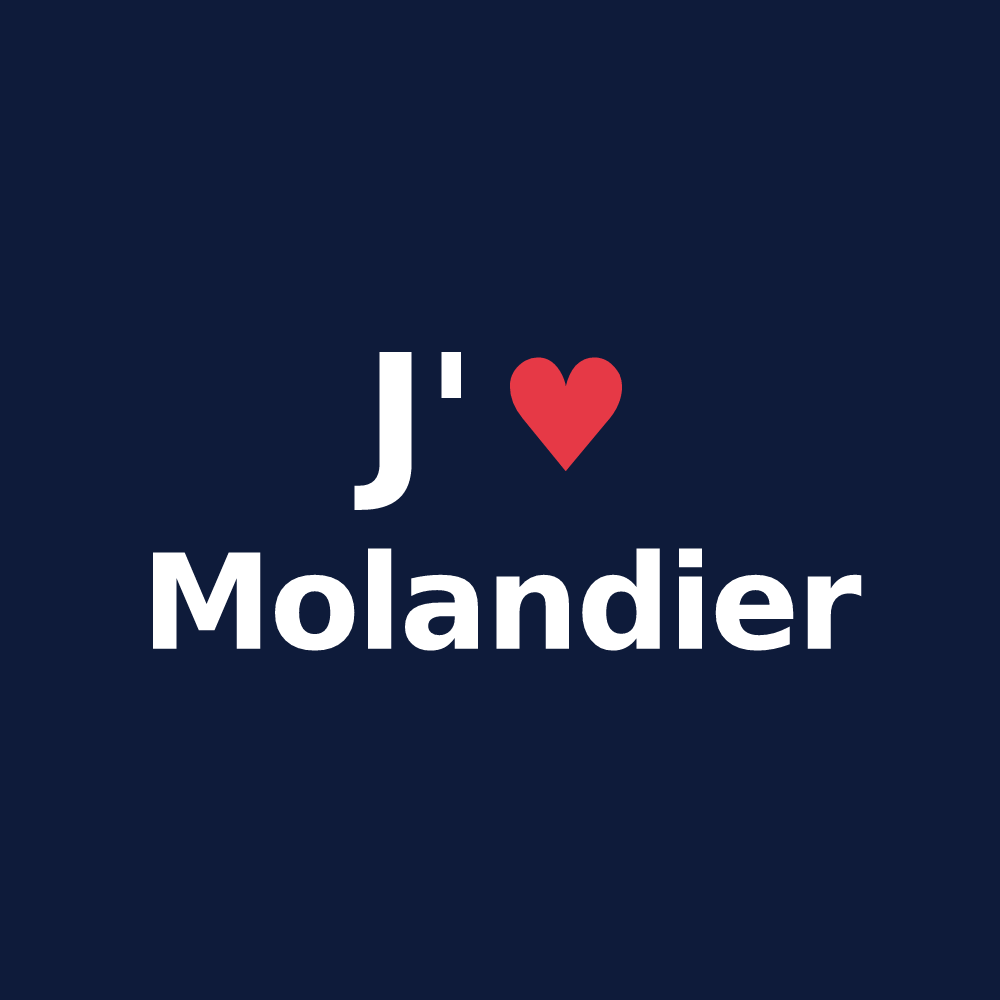 T-shirt personnalisé Molandier — design J'aime Molandier