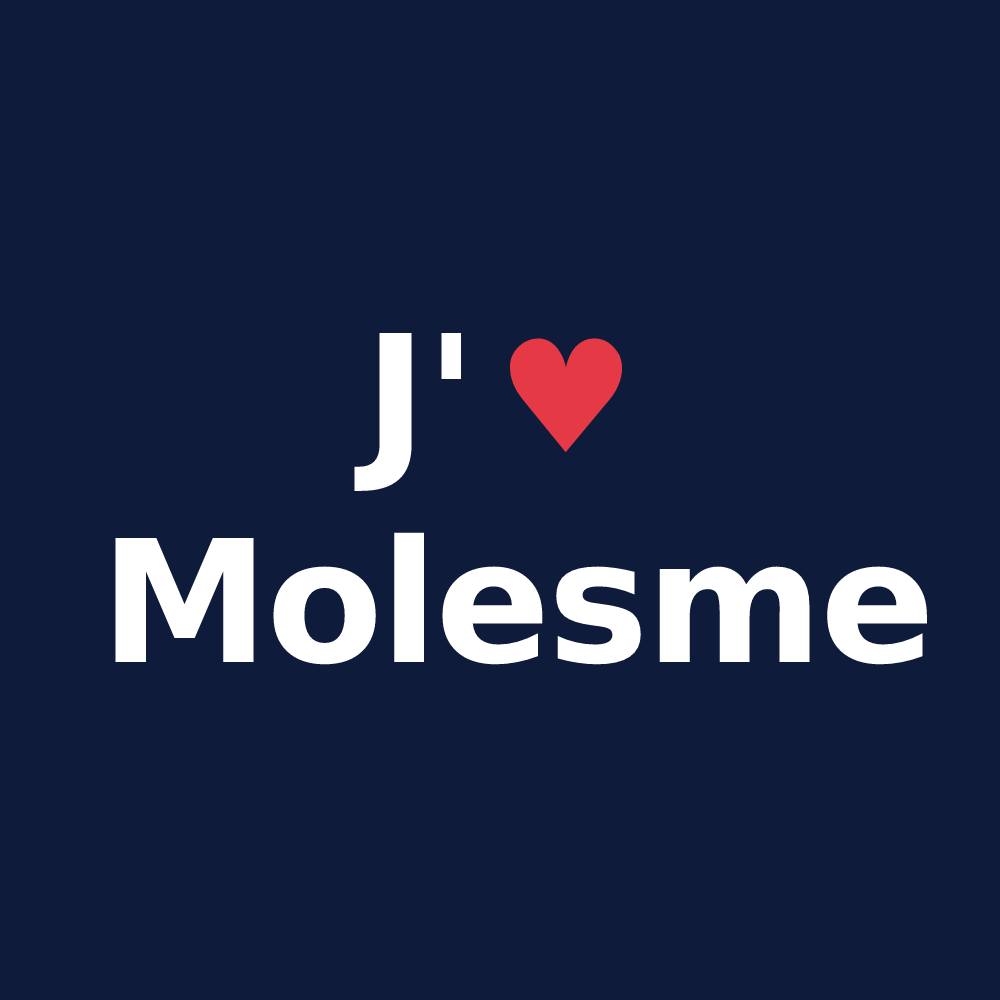 T-shirt personnalisé Molesme — design J'aime Molesme