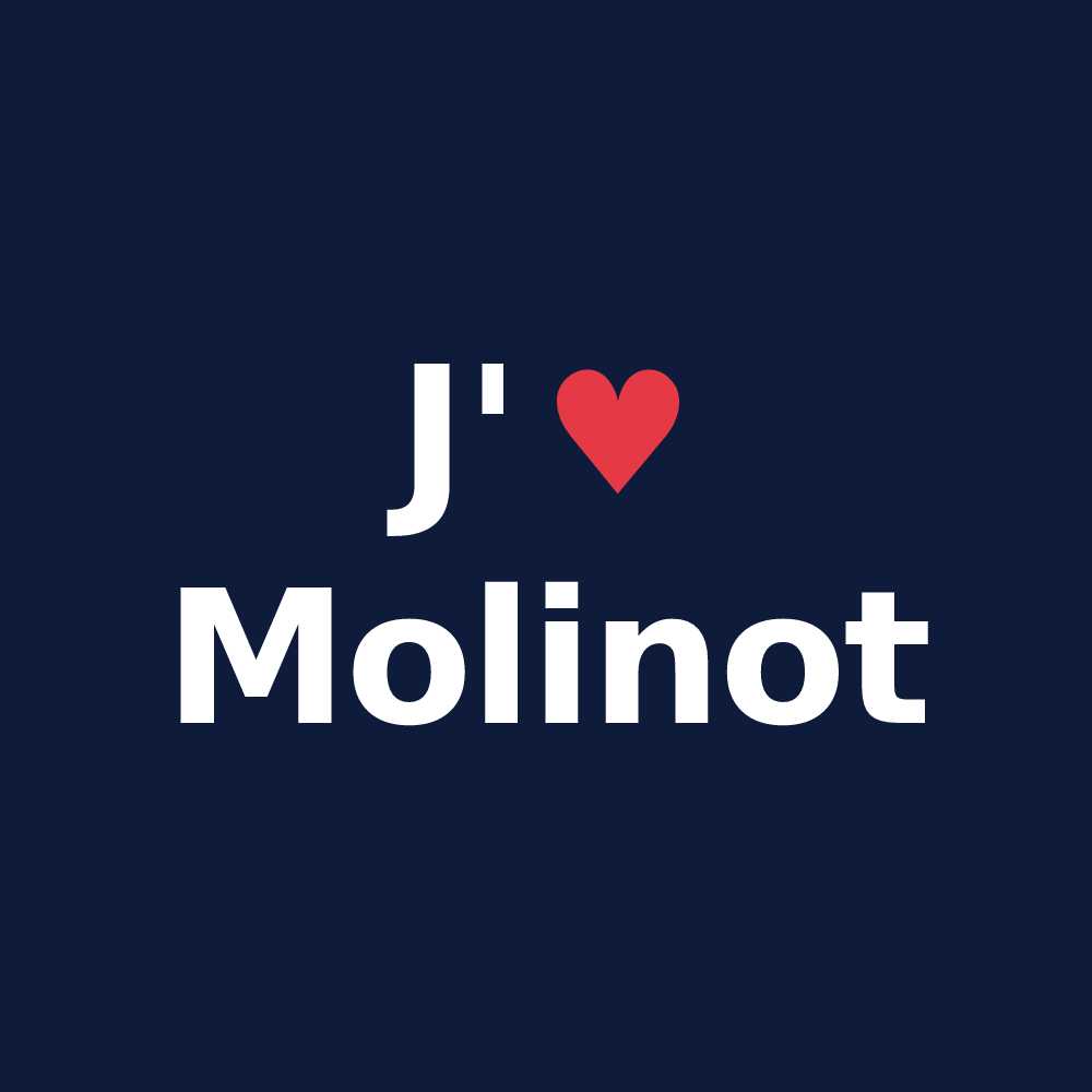 T-shirt personnalisé Molinot — design J'aime Molinot