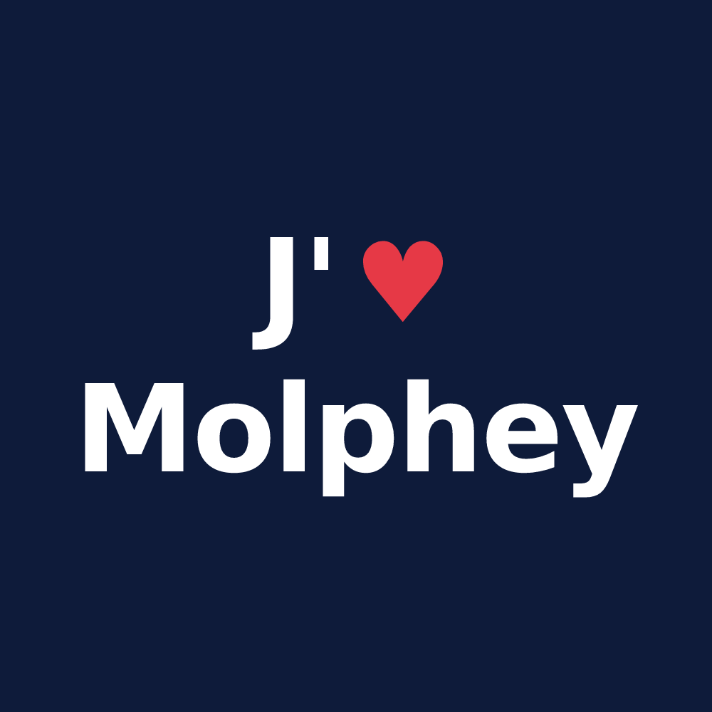 T-shirt personnalisé Molphey — design J'aime Molphey