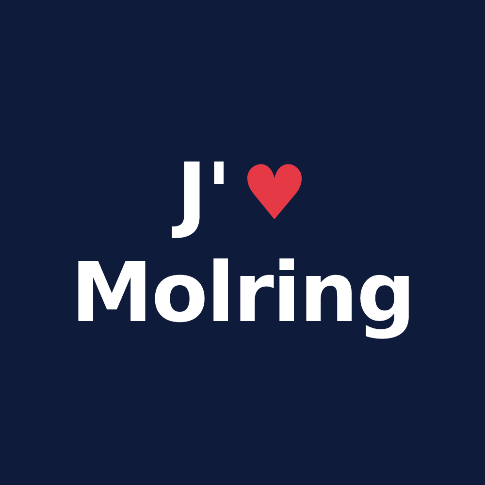 T-shirt personnalisé Molring — design J'aime Molring