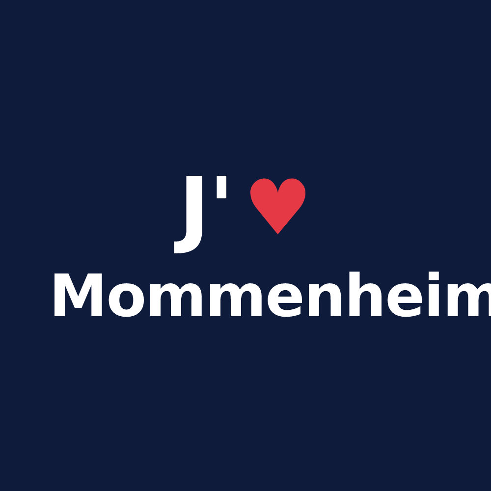 T-shirt personnalisé Mommenheim — design J'aime Mommenheim