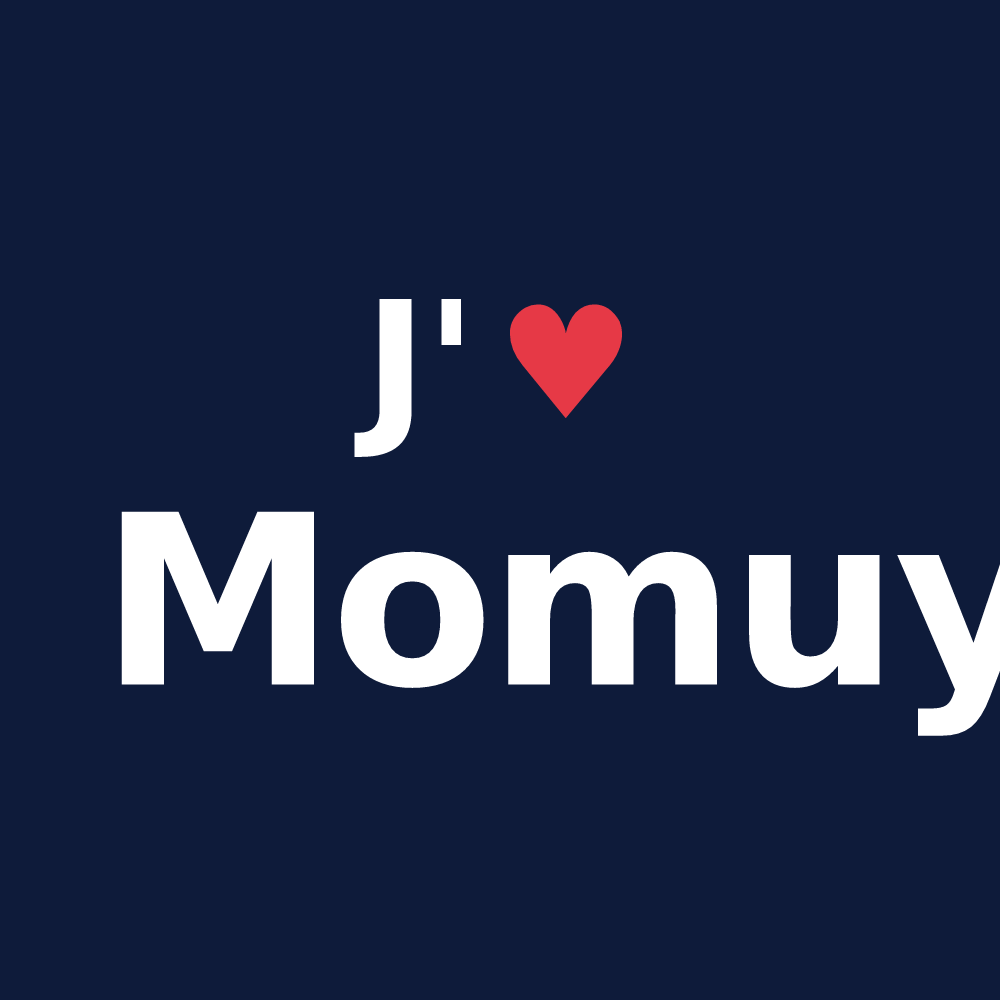 T-shirt personnalisé Momuy — design J'aime Momuy