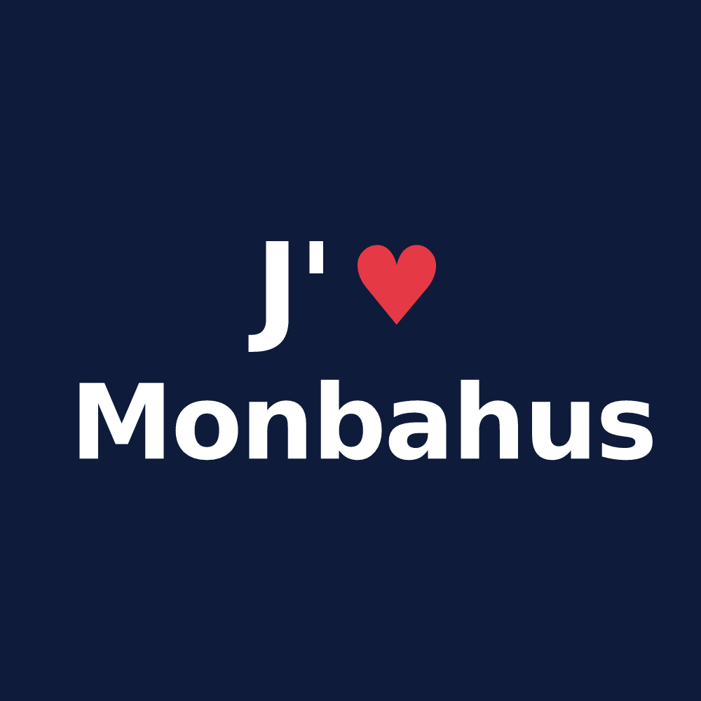 T-shirt personnalisé Monbahus — design J'aime Monbahus