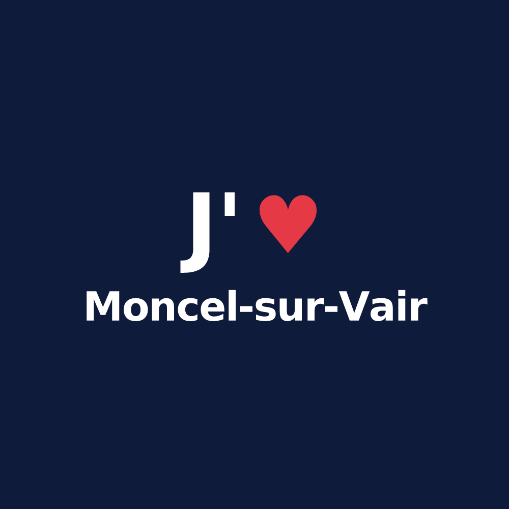 T-shirt personnalisé Moncel-sur-Vair — design J'aime Moncel-sur-Vair