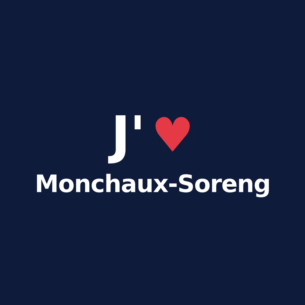 T-shirt personnalisé Monchaux-Soreng — design J'aime Monchaux-Soreng