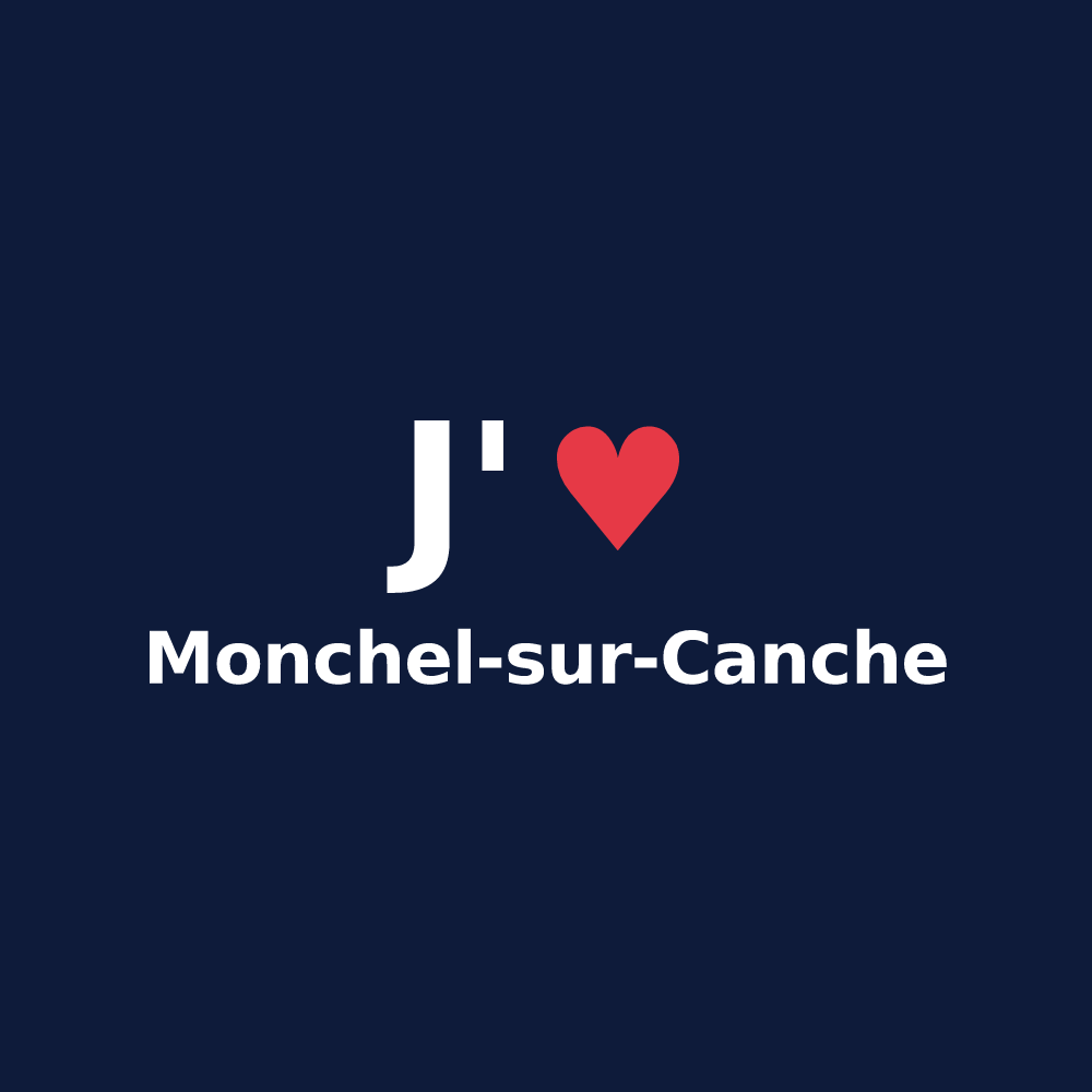 T-shirt personnalisé Monchel-sur-Canche — design J'aime Monchel-sur-Canche