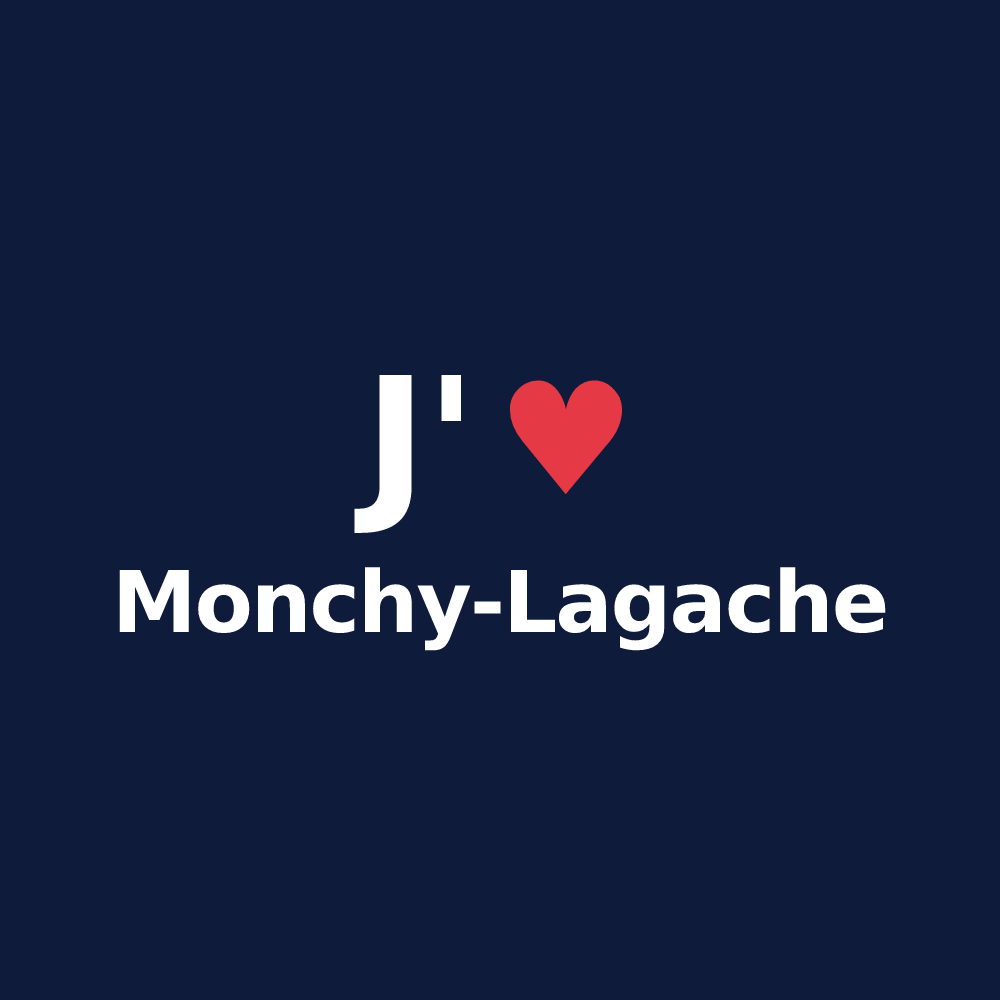 T-shirt personnalisé Monchy-Lagache — design J'aime Monchy-Lagache