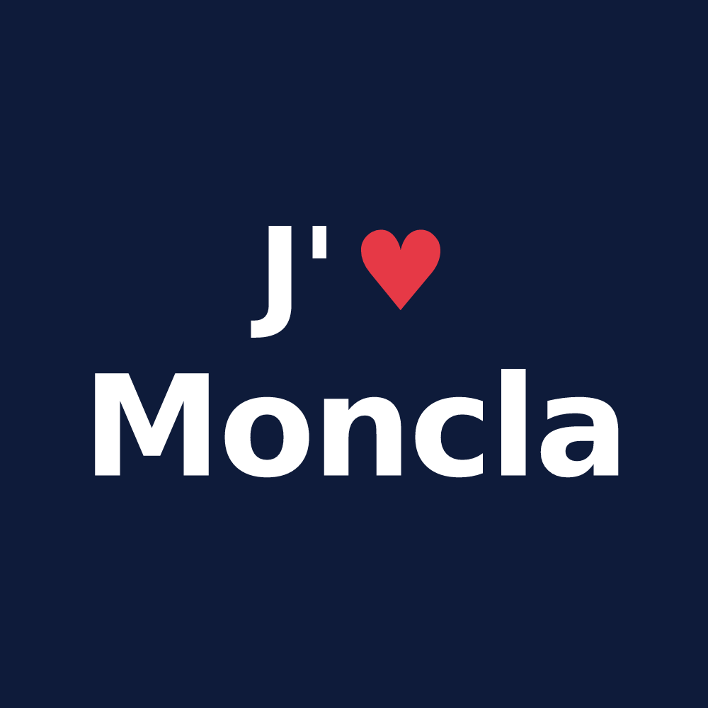 T-shirt personnalisé Moncla — design J'aime Moncla