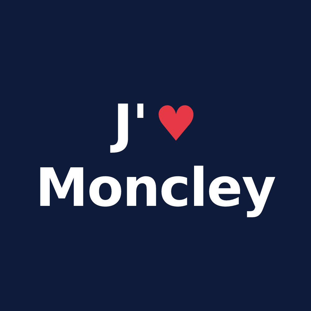 T-shirt personnalisé Moncley — design J'aime Moncley