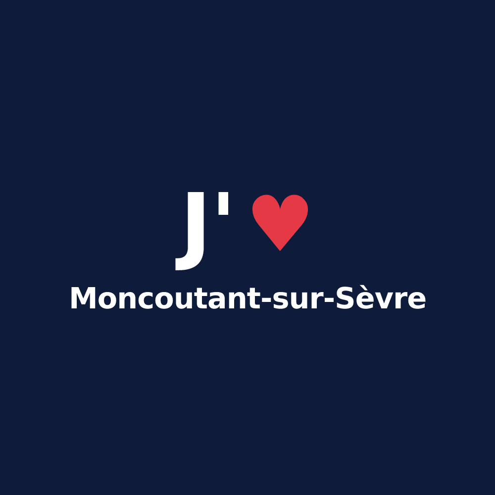 T-shirt personnalisé Moncoutant-sur-Sèvre — design J'aime Moncoutant-sur-Sèvre