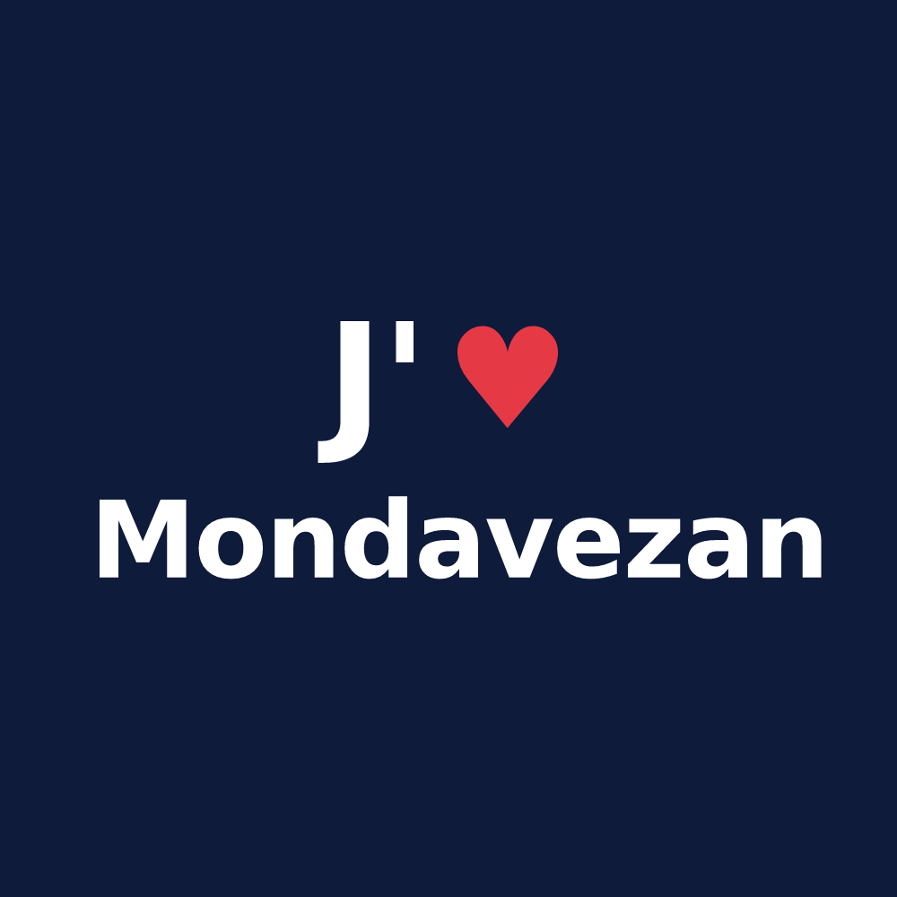 T-shirt personnalisé Mondavezan — design J'aime Mondavezan