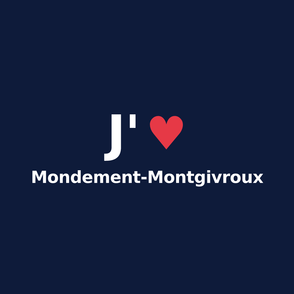 T-shirt personnalisé Mondement-Montgivroux — design J'aime Mondement-Montgivroux