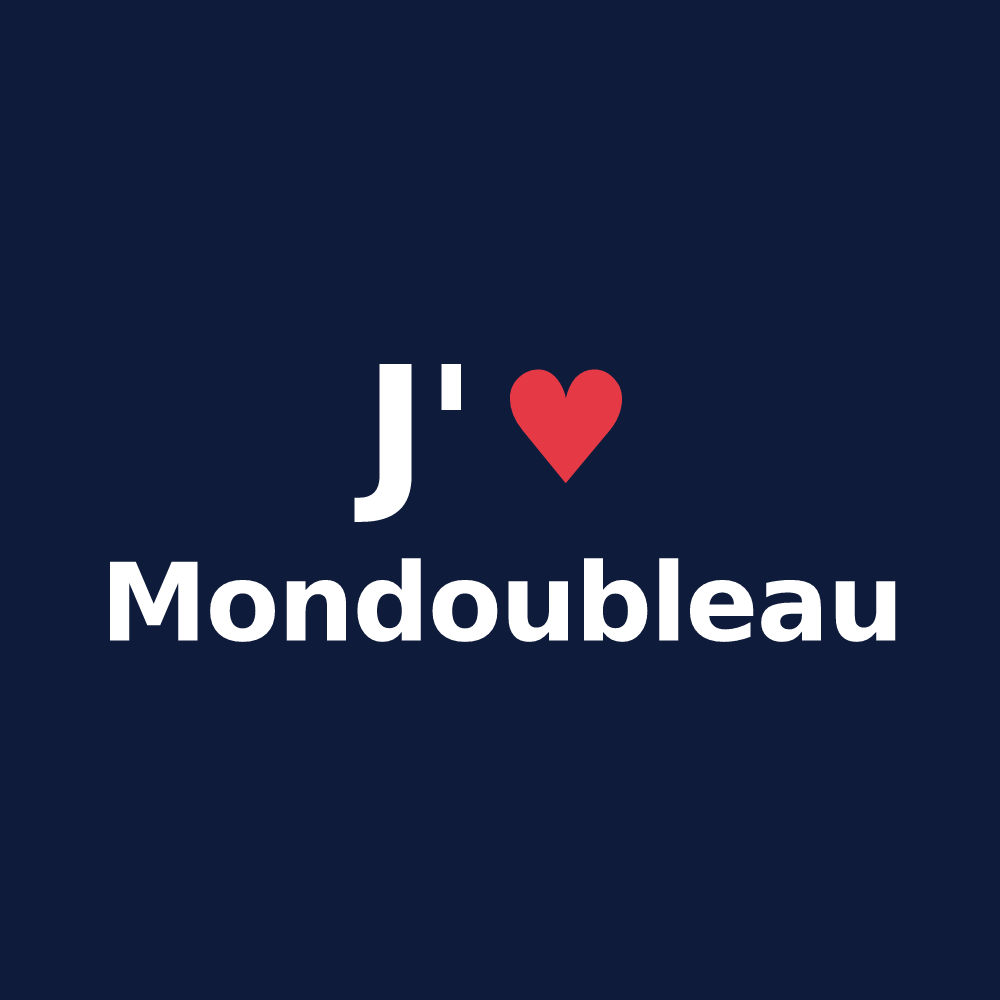 T-shirt personnalisé Mondoubleau — design J'aime Mondoubleau