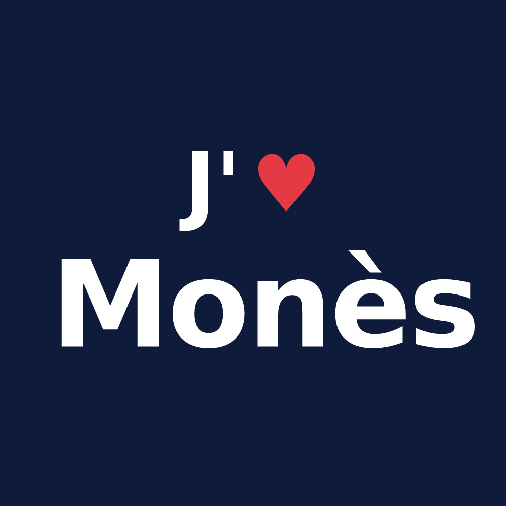 T-shirt personnalisé Monès — design J'aime Monès