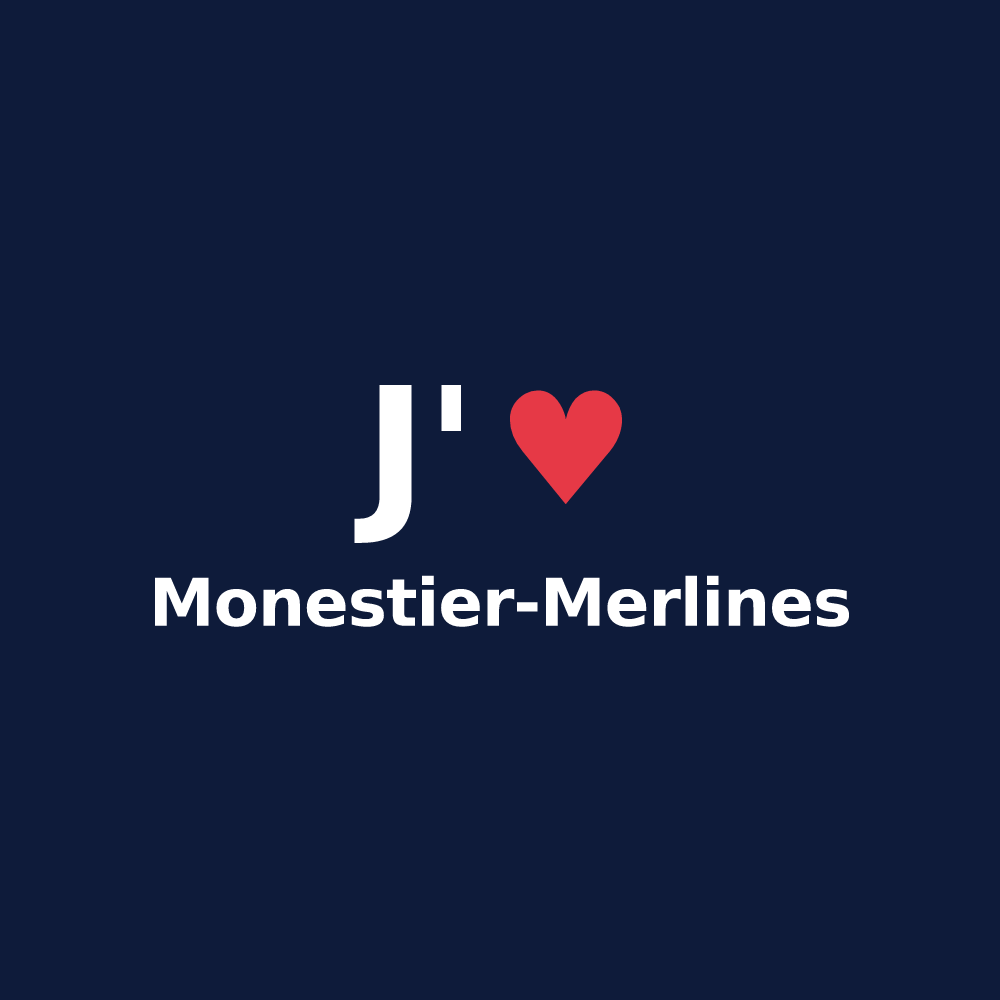 T-shirt personnalisé Monestier-Merlines — design J'aime Monestier-Merlines