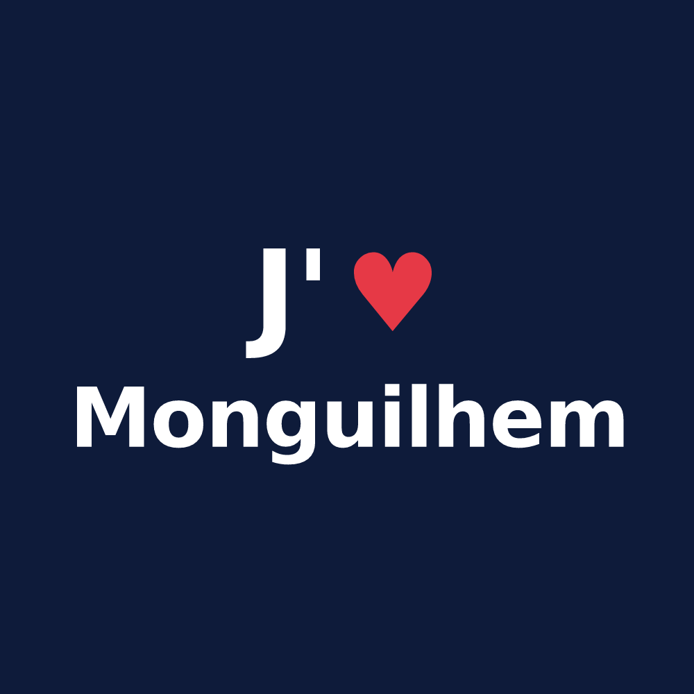 T-shirt personnalisé Monguilhem — design J'aime Monguilhem