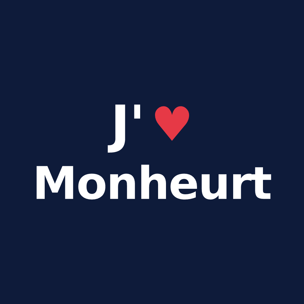 T-shirt personnalisé Monheurt — design J'aime Monheurt