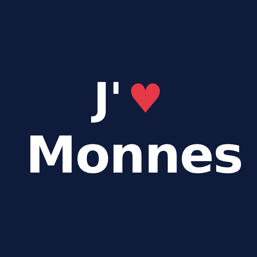 T-shirt personnalisé Monnes — design J'aime Monnes