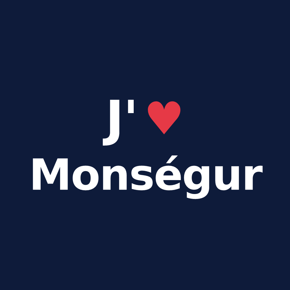 T-shirt personnalisé Monségur — design J'aime Monségur