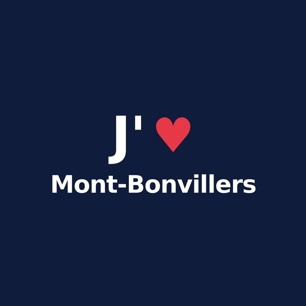 T-shirt personnalisé Mont-Bonvillers — design J'aime Mont-Bonvillers