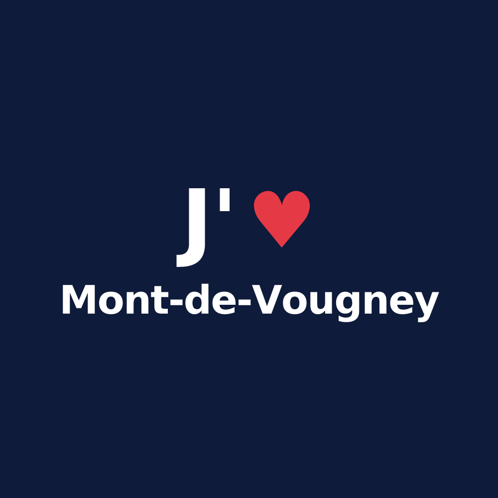 T-shirt personnalisé Mont-de-Vougney — design J'aime Mont-de-Vougney