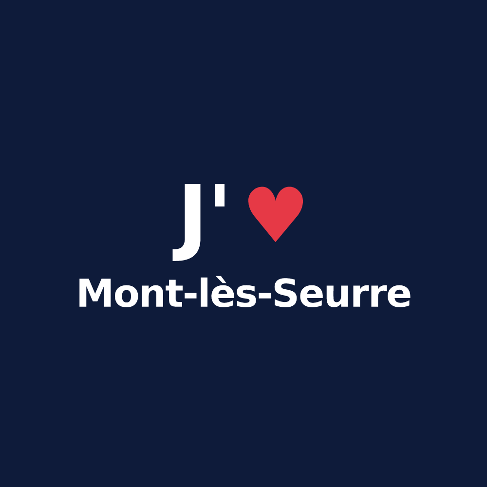 T-shirt personnalisé Mont-lès-Seurre — design J'aime Mont-lès-Seurre