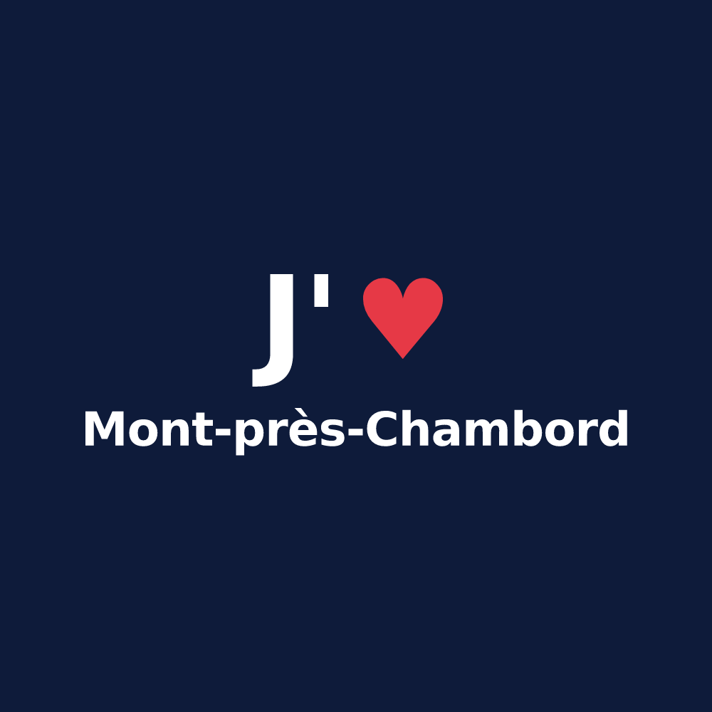 T-shirt personnalisé Mont-près-Chambord — design J'aime Mont-près-Chambord