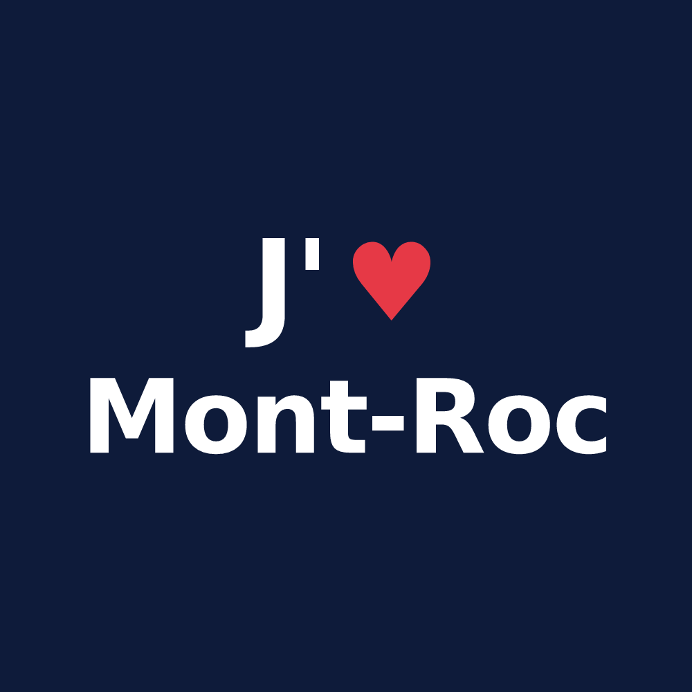 T-shirt personnalisé Mont-Roc — design J'aime Mont-Roc