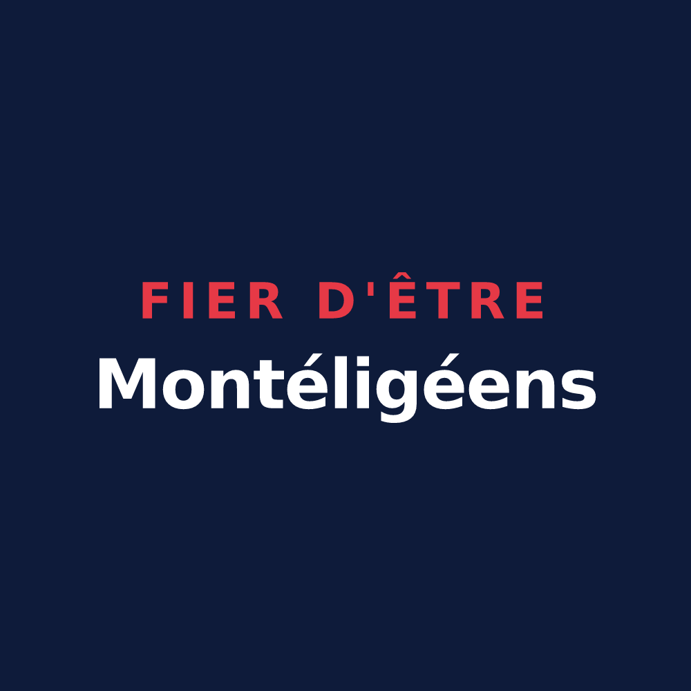 T-shirt « Fier d'être Montéligéens » — design pour Mont-Saint-Éloi