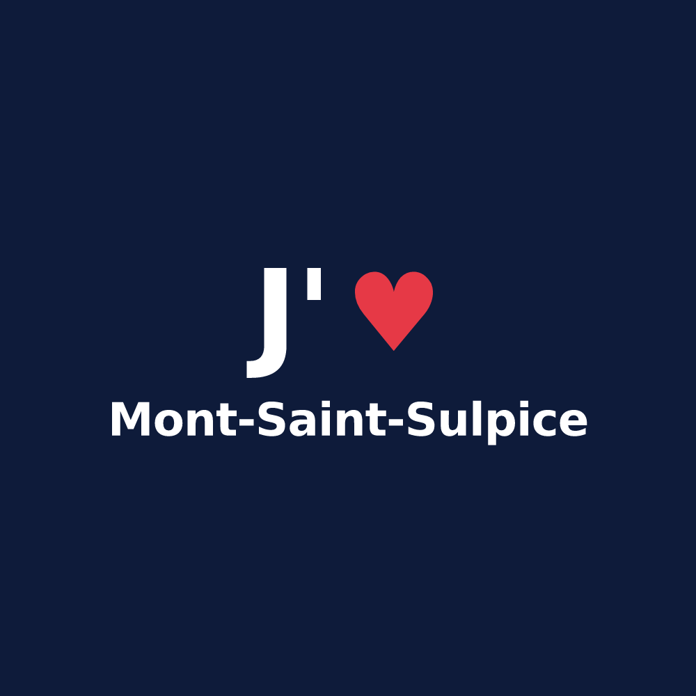 T-shirt personnalisé Mont-Saint-Sulpice — design J'aime Mont-Saint-Sulpice