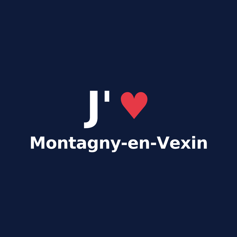 T-shirt personnalisé Montagny-en-Vexin — design J'aime Montagny-en-Vexin