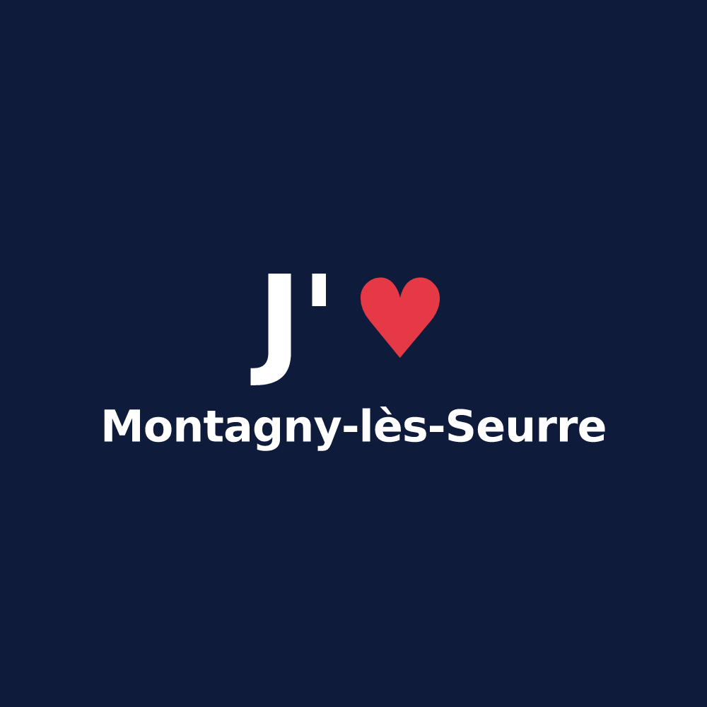 T-shirt personnalisé Montagny-lès-Seurre — design J'aime Montagny-lès-Seurre