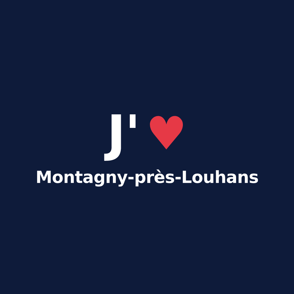 T-shirt personnalisé Montagny-près-Louhans — design J'aime Montagny-près-Louhans
