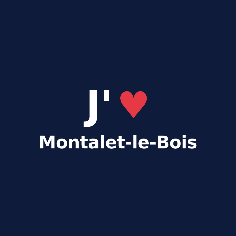 T-shirt personnalisé Montalet-le-Bois — design J'aime Montalet-le-Bois